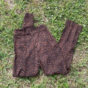 [Lovers and Friends] Brown/Black Animal Print Pants - Size Small